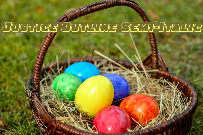 Justice Outline Semi-Italic Example 2