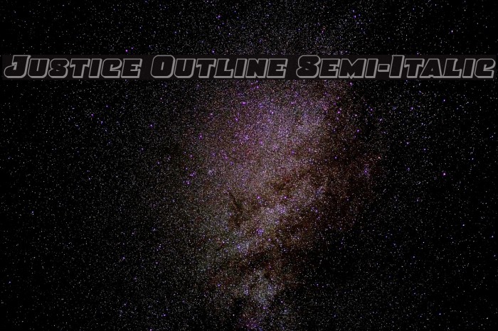 Justice Outline Semi-Italic Example 3