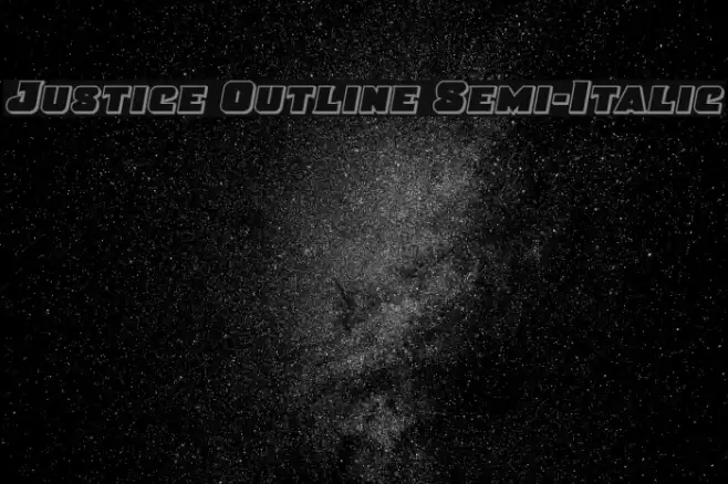 Justice Outline Semi-Italic Font examples