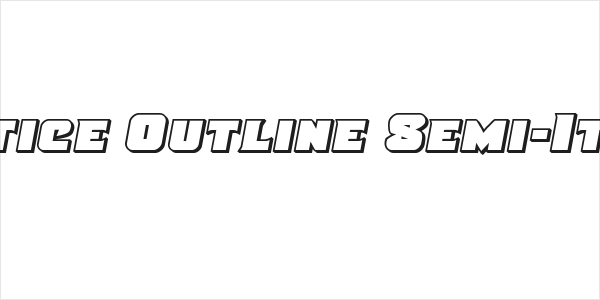 Justice Outline Semi-Italic Logo