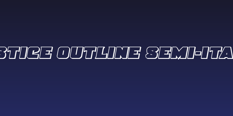 Justice Outline Semi-Italic Social Header