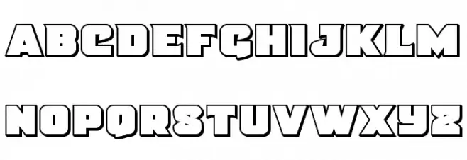 Justice Outline Straight 字体 大写