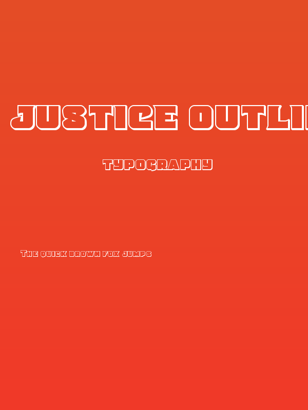 Justice Outline Straight Poster