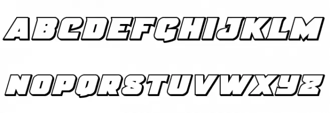 Justice Outline Font UPPERCASE