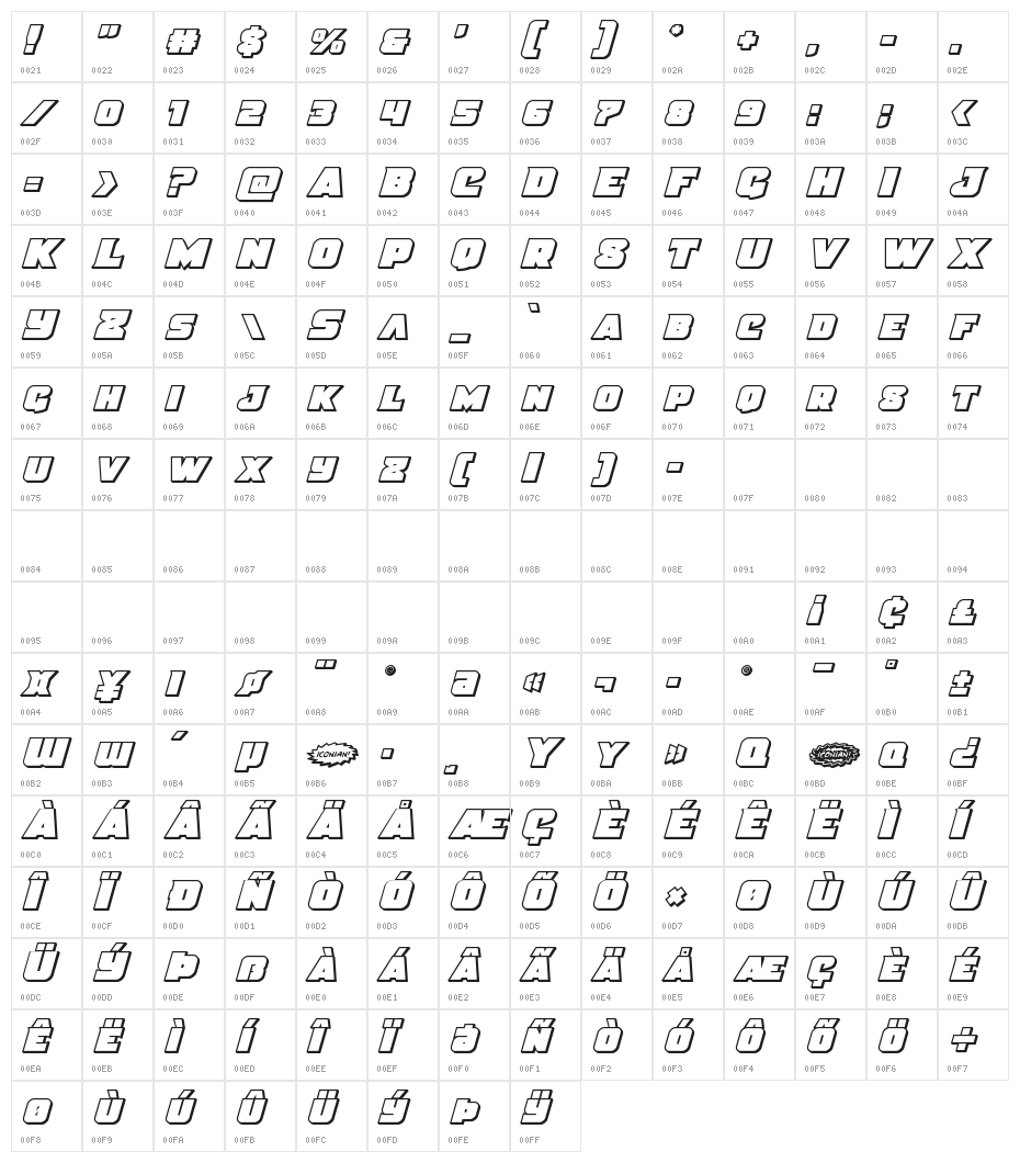 Justice Outline Character Map