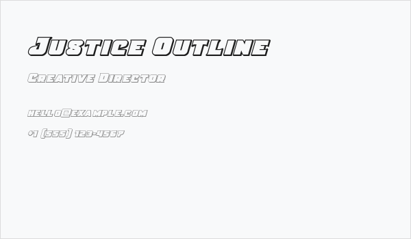 Justice Outline Business Card