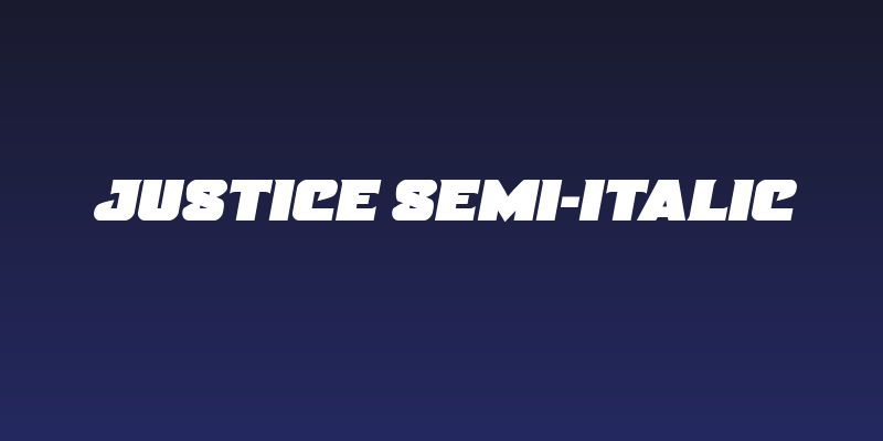 Justice Semi-Italic Social Header