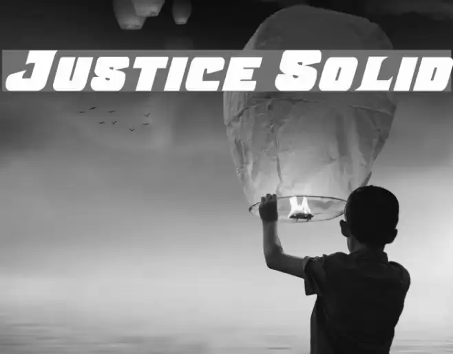 Justice Solid Font examples