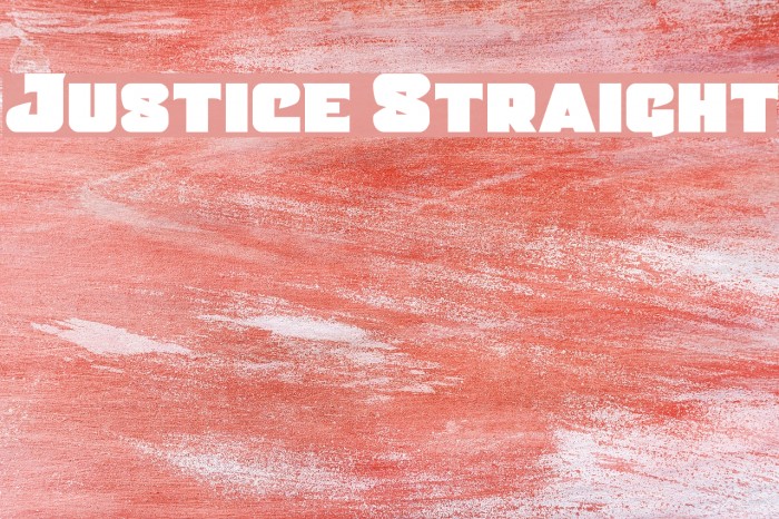Justice Straight Font examples