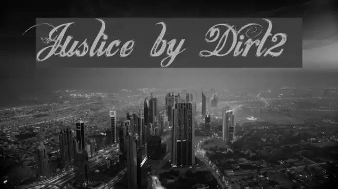 Justice by Dirt2 Font examples