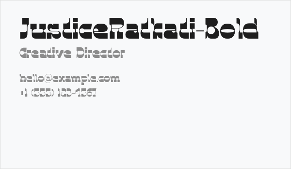 JusticeRatkati-Bold Business Card
