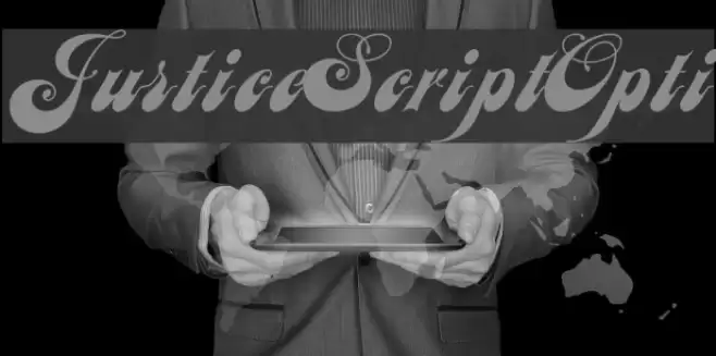 JusticeScriptOpti Font examples