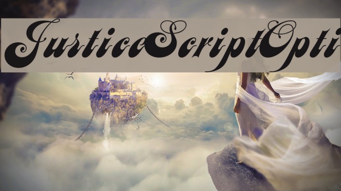JusticeScriptOpti Font examples