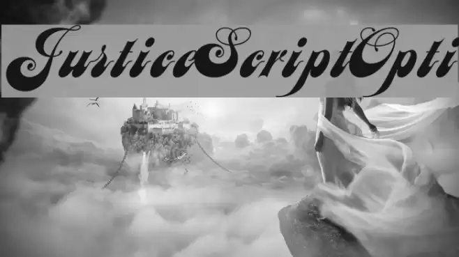 JusticeScriptOpti Font examples