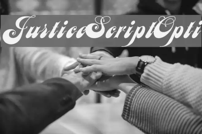 JusticeScriptOpti Font examples