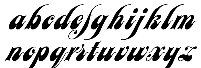 JusticeScriptOpti Font LOWERCASE