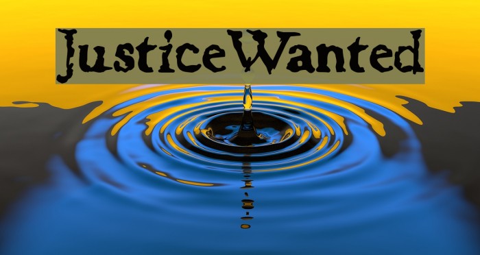 JusticeWanted Font examples