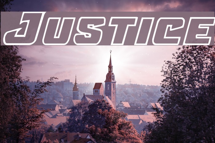 Justice Font examples