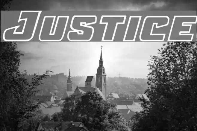 Justice Font examples