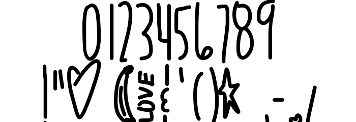 JustifyMyLove Font OTHER CHARS