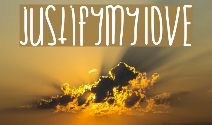 JustifyMyLove Font examples