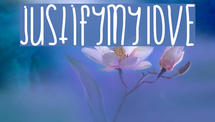 JustifyMyLove Font examples