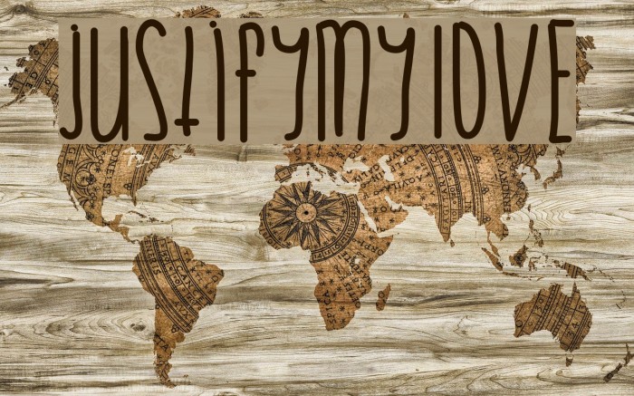 JustifyMyLove Font examples