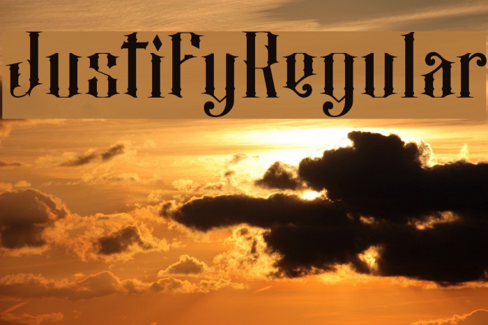 JustifyRegular Font examples
