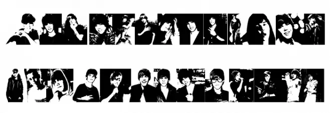Justin Bieber Font UPPERCASE
