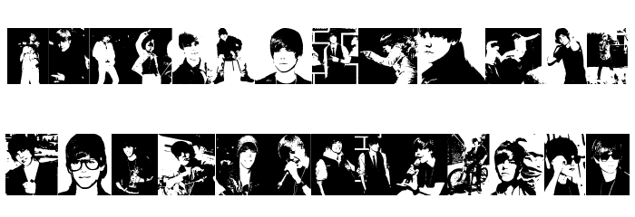 Justin Bieber Font LOWERCASE