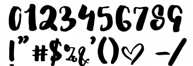 JustinRoad Font OTHER CHARS