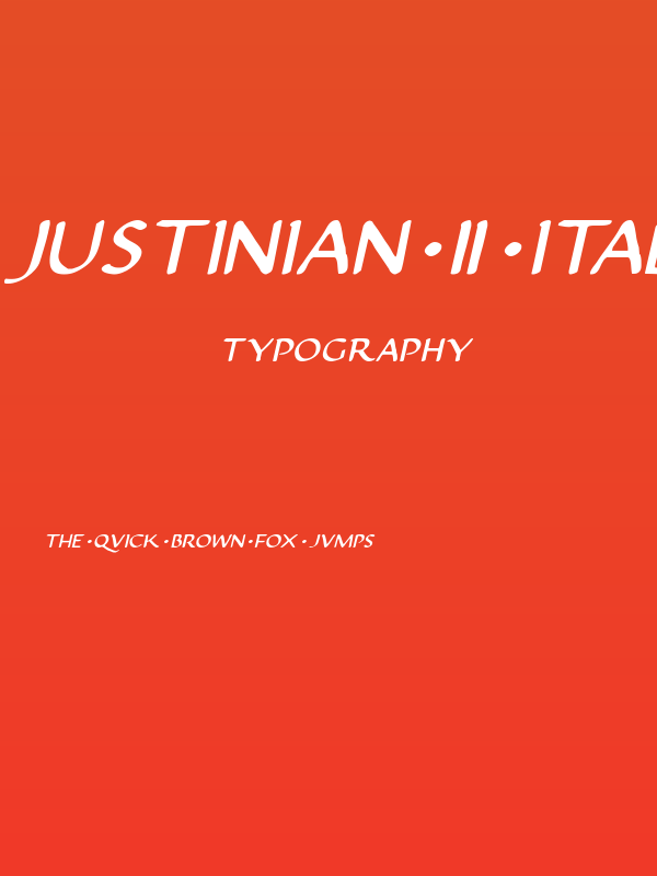 Justinian 2 Italic Poster