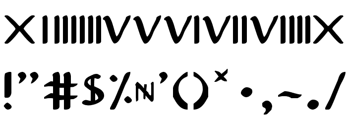 Justinian 2 Font OTHER CHARS