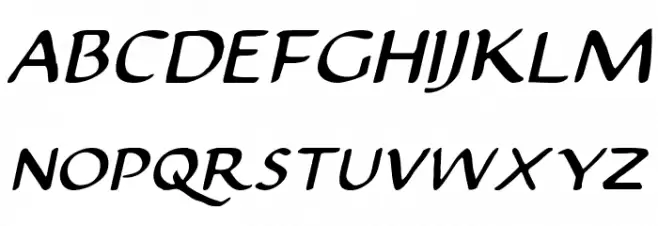Justinian Italic Schriftart Groß