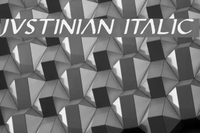 Justinian Italic Font examples