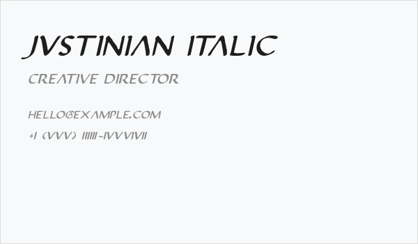 Justinian Italic Business Card
