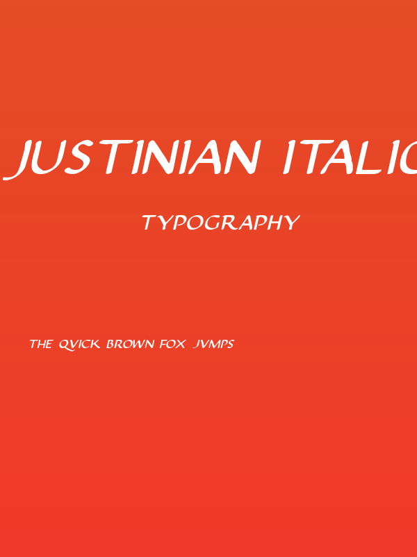 Justinian Italic Poster
