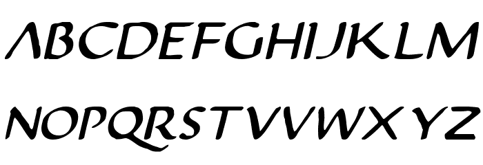Justinian Italic Font LOWERCASE