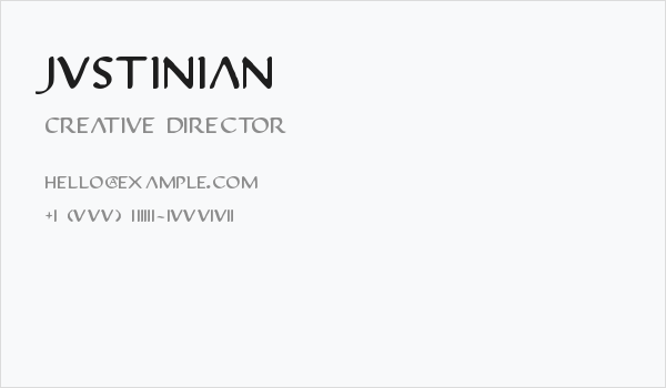 Justinian Business Card