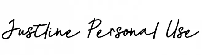 Justline Personal Use  नि: शुल्क फ़ॉन्ट्स डाउनलोड