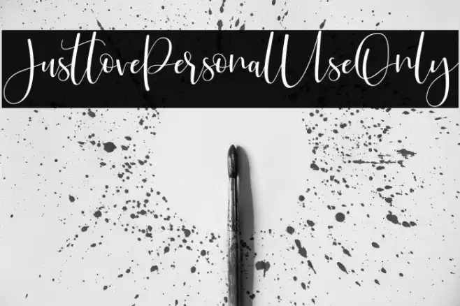 JustlovePersonalUseOnly Font examples