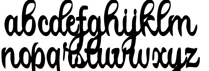 Justly Font LOWERCASE