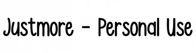 Justmore - Personal Use  नि: शुल्क फ़ॉन्ट्स डाउनलोड