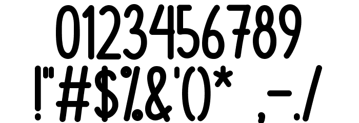 Justmore - Personal Use Font OTHER CHARS