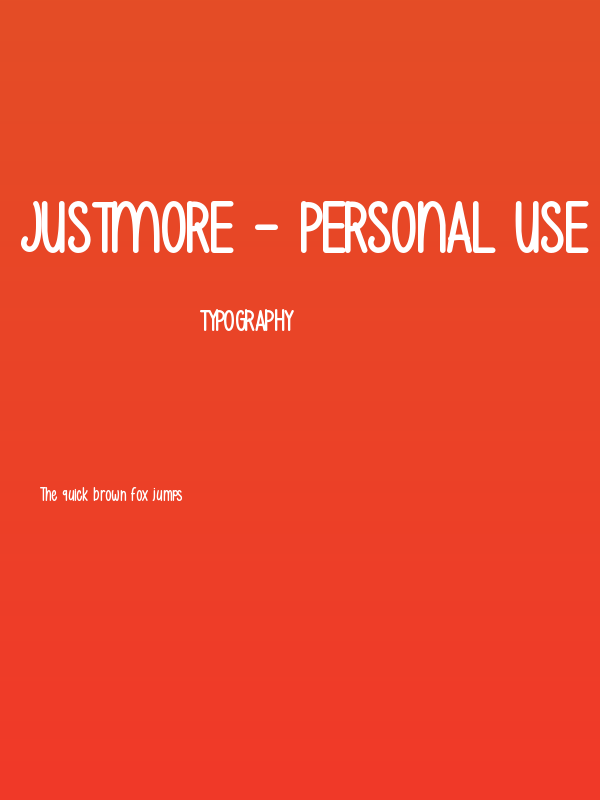 Justmore - Personal Use Poster