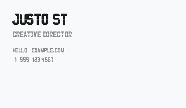 Justo St Business Card