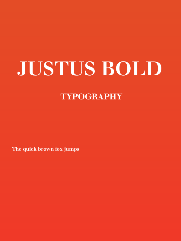 Justus Bold Poster