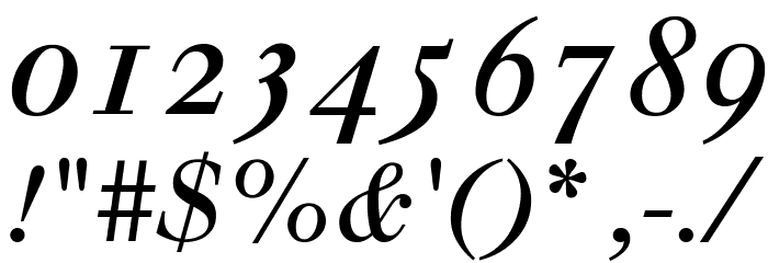 Justus Italic Oldstyle Font OTHER CHARS