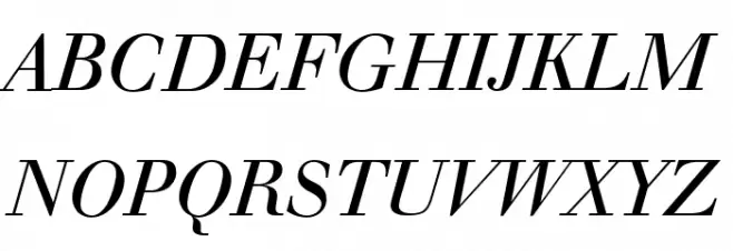 Justus Italic Oldstyle फ़ॉन्ट अपरकेस