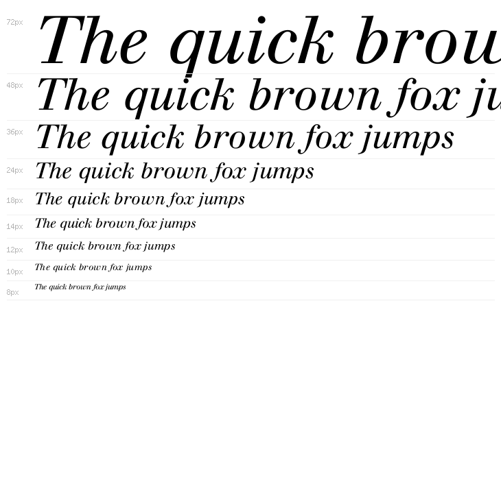 Justus Italic Oldstyle Waterfall